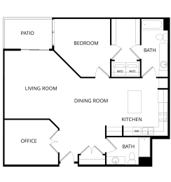  Floor Plan 1x2 Parkland