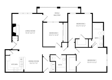 Floor Plan 3B