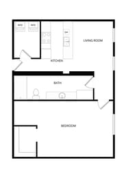 a floor plan of a house with an open floor plan