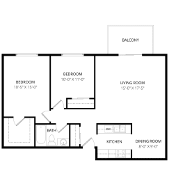  Floor Plan Two Bedroom