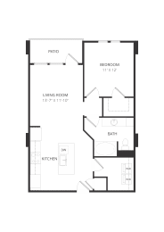  Floor Plan Building V A2 with Patio