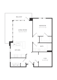  Floor Plan Building V A4 with Balcony