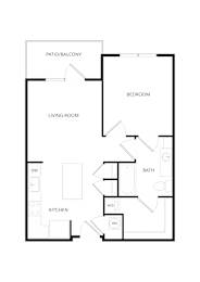  Floor Plan 1x1 A