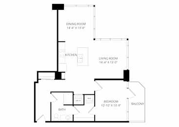 a floor plan of a house with an open floor plan