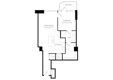 a floor plan of a home with an open floor plan