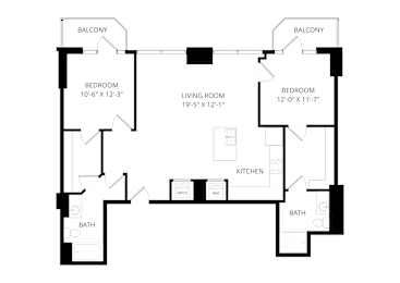a floor plan of a house with an open floor plan