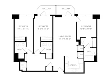 a floor plan of a house with an open floor plan