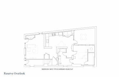 1 Bed 1 Bath Floor Plan at Reserve Overlook Apartments, Integrity Realty, Cleveland Heights, 44106