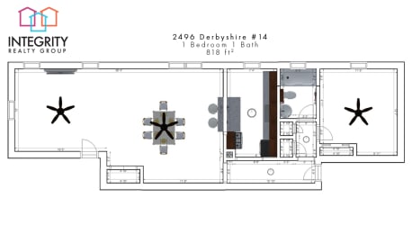 Derbyshire 2496, 1 Bedroom 1 Bath at Integrity Cleveland Heights, Cleveland Heights, Ohio