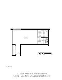 Studio apartment with balcony