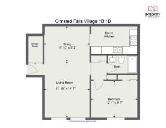 1 Bedroom - 1 Bath 750 Sq. Ft at Integrity Berea Apartments, Integrity Realty LLC, Ohio
