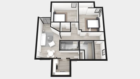 Two Bed + Two Bath
