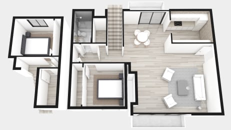 Two Bed + Two Bath Townhouse