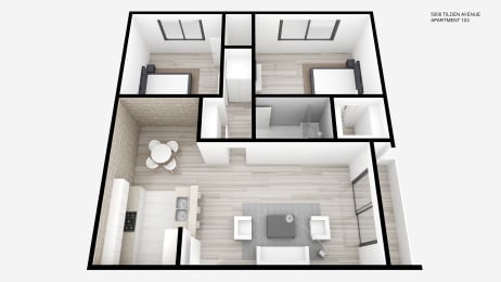 Two Bed + One Bath