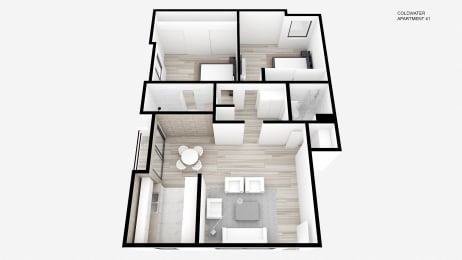 Two Bed + Two Bath