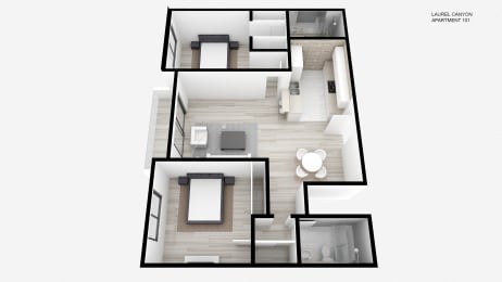 Two Bed + Two Bath