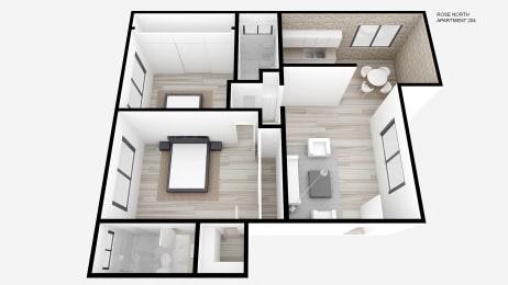 Two Bed + Two Bath