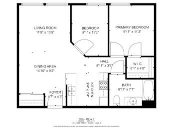 A black and white image of a floor plan for a house.