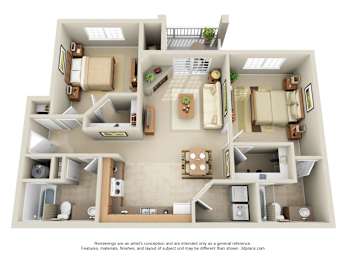 Floor Plan  a floor plan is shown in this rendering