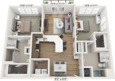 Floor Plan  the floorplan of this apartment is shown in this image