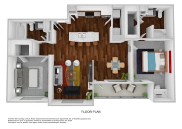 Floor Plan  a stylized floor plan of a room with a wood floor
