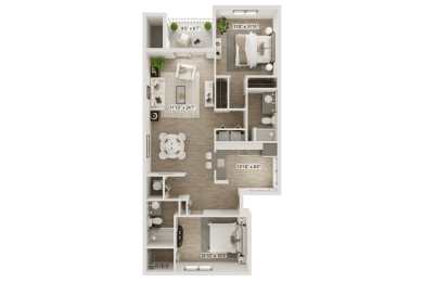 Floor Plan  a floor plan of a 3 bedroom apartment