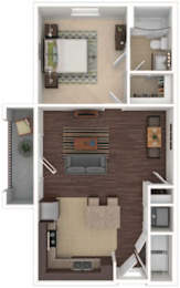 Floor Plan  a floor plan of a studio apartment