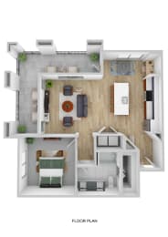 Floor Plan  a floor plan of a house with a bedroom and a living room