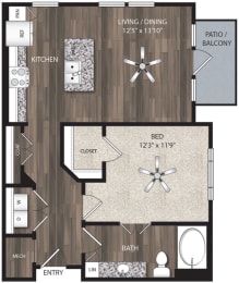 Floor Plan  a floor plan of a living room with a bedroom and a kitchen