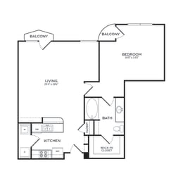 1 Bed | 1 Bath | 874 sqft | 5 Mockingbird Apartments