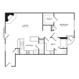1 Bed | 1 Bath | 891 sqft | 5 Mockingbird Apartments