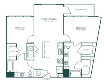 a blueprint of a floor plan of a residence