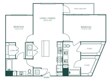 a blueprint of a floor plan with bedrooms and bathrooms