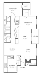 Floor Plan  a floor plan of a bedroom apartment