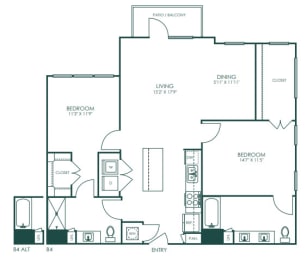 a blueprint of a floor plan of a residence
