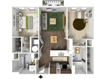 a 3132 sq ft floor plan  1 bedroom
