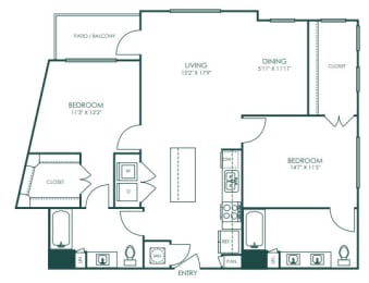 a blueprint of a floor plan of a house