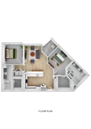 Floor Plan  a floor plan of a house with a bedroom and a living room