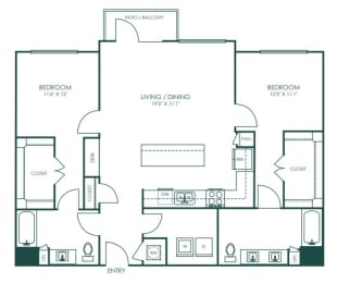a blueprint of a floor plan of a residence