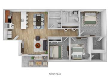 Floor Plan  the 1190 floor plan  studio with ensuite baths