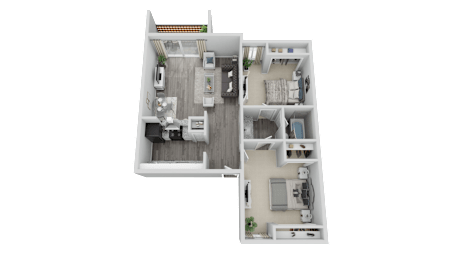Floor Plan  a 3d floor plan of a house with a bedroom