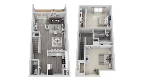 Floor Plan  a floor plan of a room with a bedroom and a bathroom