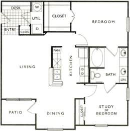 Floor Plan  magnolia creek apartments houston texas 77015