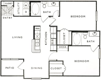Floor Plan  magnolia creek apartments houston texas 77015
