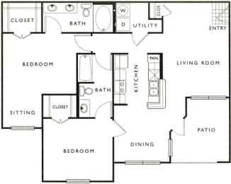 Floor Plan  magnolia creek apartments houston texas 77015