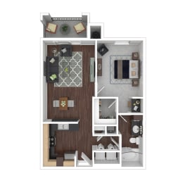 Floor Plan  a floor plan of our studio apartment at riviera palms