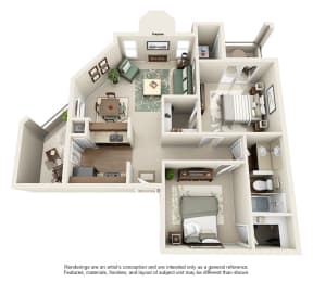 a drawing of a floor plan with a bedroom and a living room
