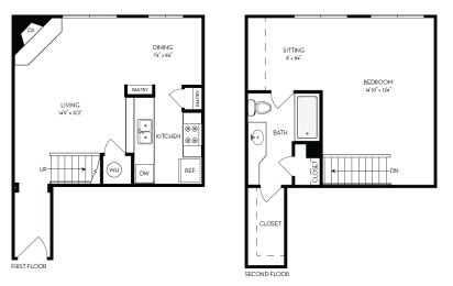 a floor plan of a house with a small footprint and a room with a bathroom