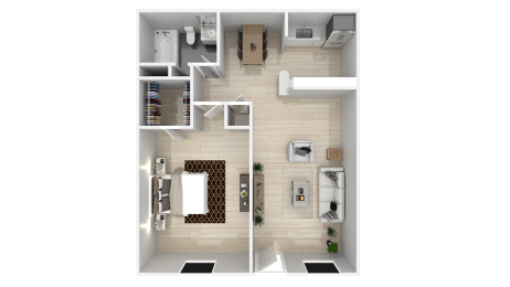 A1 Floor Plan at The Ivy at Galleria, Houston, 77057