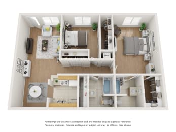 a floor plan of a 1 bedroom apartment  at Cambridge Village, Texas, 77045